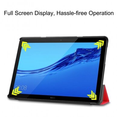 Huawei MediaPad T5 10" raudonas Trifold dėklas 4