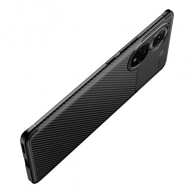 Huawei Nova 9/ Honor 50 juoda Carbon Fiber nugarėlė 5