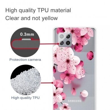 Huawei P Smart 2021 Tracy clear nugarėlė Pink Flower 3