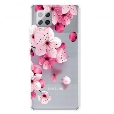 Huawei P Smart 2021 Tracy clear nugarėlė Pink Flower