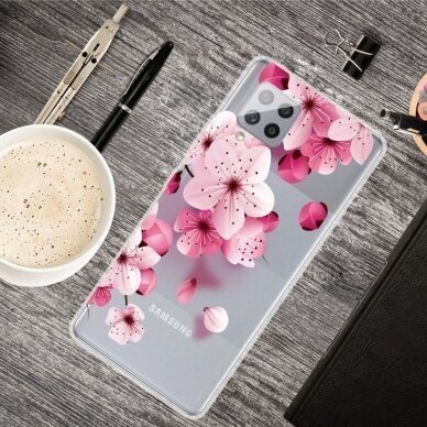 Huawei P Smart 2021 Tracy clear nugarėlė Pink Flower 1