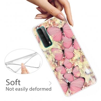 Huawei P Smart 2021 Tracy nugarėlė Pink Butterflies 2