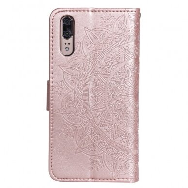 Huawei P20 Tracy MEZZO rausvas Mandala dėklas 2