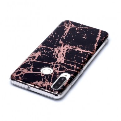 Huawei P30 Lite Tracy nugarėlė Black&gold Marble+ 3