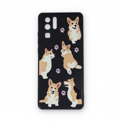 Huawei P30 PRO black nugarėlė Corgi Design00303