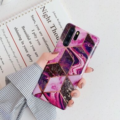 Huawei P30 Pro tracy nugarėlė Geometric marble purple