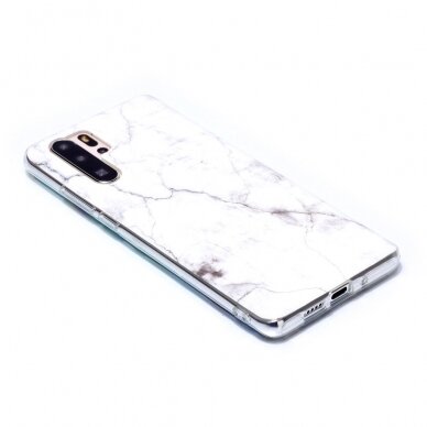 Huawei P30 PRO Tracy nugarėlė White Marble 2