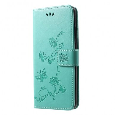 Huawei P30 PRO žalias Tracy K.FLEXI dėklas Butterfly and Flower 2