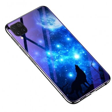 Huawei P40 LITE Blue RAY GLASS nugarėlė Sky&Wolf