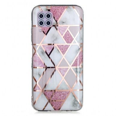 Huawei P40 Lite Tracy nugarėlė Geometric rose marble 2