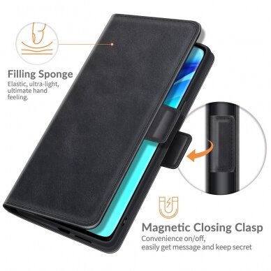 Huawei P50 PRO juodas Tracy MONO LEATHER dėklas 3