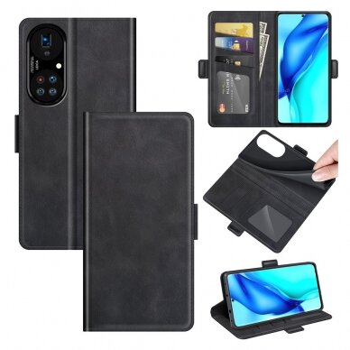 Huawei P50 PRO juodas Tracy MONO LEATHER dėklas 6