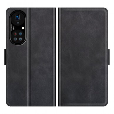 Huawei P50 PRO juodas Tracy MONO LEATHER dėklas