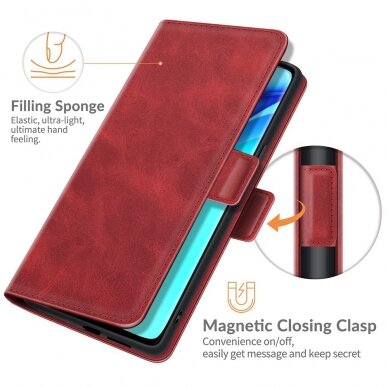 Huawei P50 PRO raudonas Tracy MONO LEATHER dėklas 3