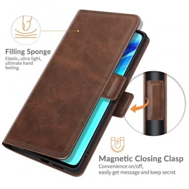 Huawei P50 PRO rudas Tracy MONO LEATHER dėklas 3