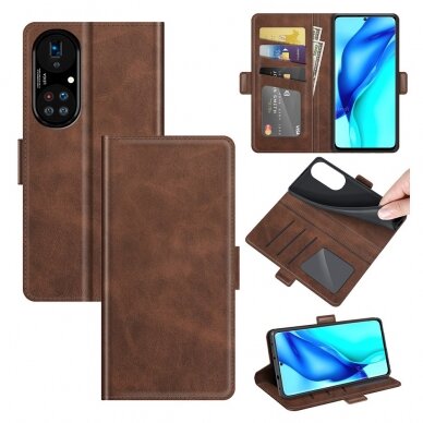 Huawei P50 PRO rudas Tracy MONO LEATHER dėklas 6