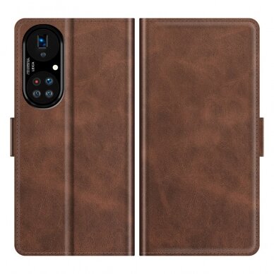 Huawei P50 PRO rudas Tracy MONO LEATHER dėklas