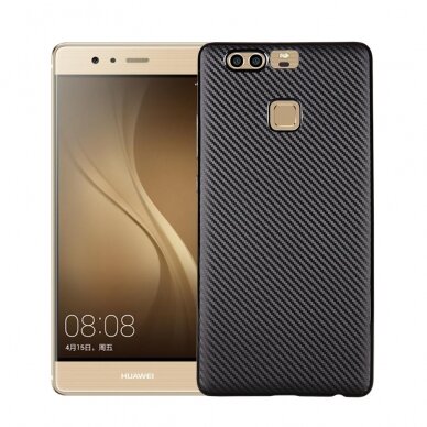 Huawei P9 juoda CARBON FIBER nugarėlė