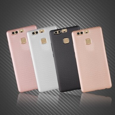 Huawei P9 juoda CARBON FIBER nugarėlė 5