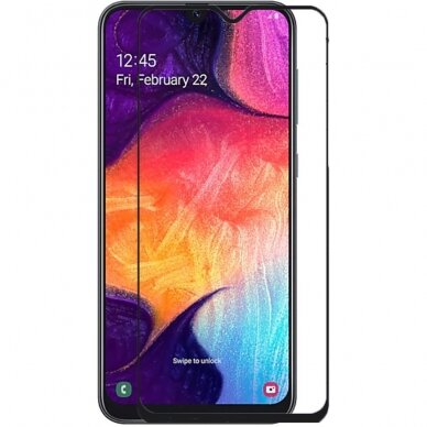 Huawei Y5 2019 juodas pilnas 2D apsauginis stiklas