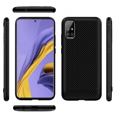 Huawei Y5P juoda Carbon Line nugarėlė 2