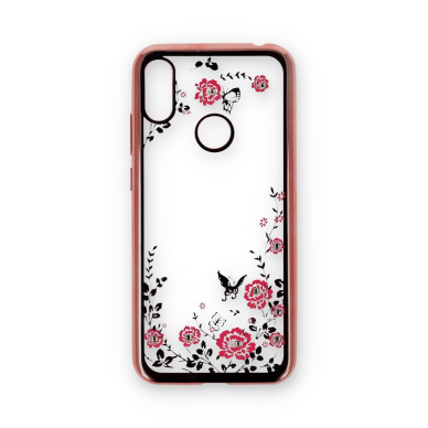 Huawei Y6 2019 rausva Perfect FLOWERS nugarėlė