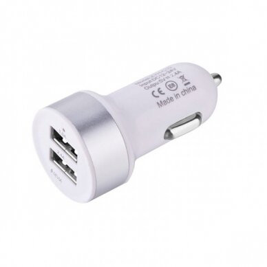 Įkroviklis automobilinis 2.4A DUAL USB DEVIA