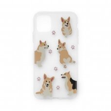 iPhone 11 clear nugarėlė Corgi Design00303