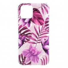 iPhone 11 Pro Max violetinė Tracy nugarėlė Flower&Leaves