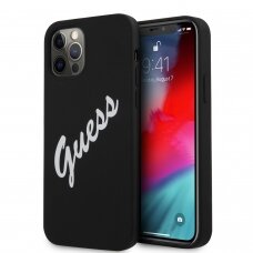 iPhone 12/12 PRO juoda GUESS nugarėlė GUHCP12MLSVSBW