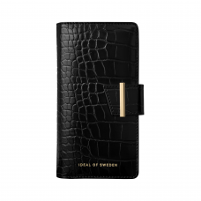 iPhone 13 PRO MAX/12 PRO MAX iDeal Of Sweden dėklas Wallet Jet Black Croco