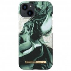 iPhone 14/13 iDeal Of Sweden nugarėlė Golden Olive Marble