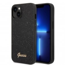 iPhone 14 juoda glitter GUESS nugarėlė GUHCP14SHGGSHK