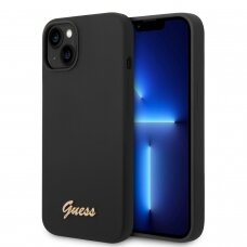 iPhone 14 juoda GUESS nugarėlė GUHCP14SSLSMK