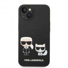 iPhone 14/13 juoda Magsafe KARL LAGERFELD nugarėlė KLHMP14SSSKCK