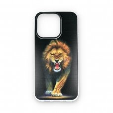 iPhone 14 PRO clear nugarėlė Lion Design00101