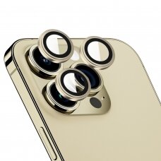 iPhone 14 PRO/14 PRO MAX apsauginis gold Mr.Monkey galinės kameros stiklas