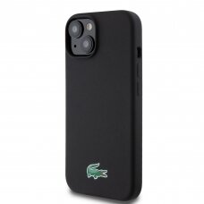 iPhone 15 black LACOSTE nugarėlė Silicone MagSafe