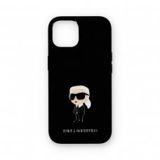 iPhone 15 black Metal Ikonik KARL LAGERFELD nugarėlė