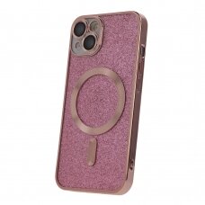 iPhone 15 pink Glitter Chrome Mag nugarėle