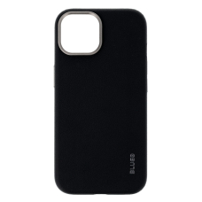 iPhone 15 PLUS black Leather Magnetic Mr. Monkey nugarėlė