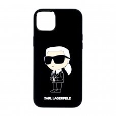 iPhone 15 PLUS black NFT Liquid Silicone KARL LAGERFELD nugarėlė