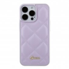 iPhone 15 PRO MAX light purple PU Leather HC Quilted Metal Logo GUESS nugarėlė