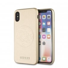 iPhone X/XS aukso spalvos GUESS nugarėlė GUHCPXRSSASGO