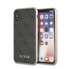 iPhone X/XS pilka GUESS nugarėlė GUHCPXG4GG