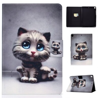 iPad 10.2 (7th / 8th / 9th Gen) fashion dėklas Cat with blue eyes