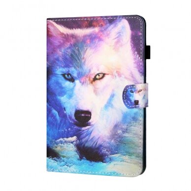 iPad 10.2 (7th / 8th / 9th Gen) fashion dėklas Colorful Wolf 1