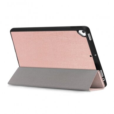 iPad 10.2 (7th / 8th / 9th Gen) pink TRIFOLD dėklas su silikonu 4