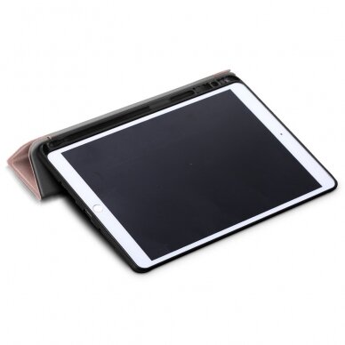 iPad 10.2 (7th / 8th / 9th Gen) pink TRIFOLD dėklas su silikonu 6