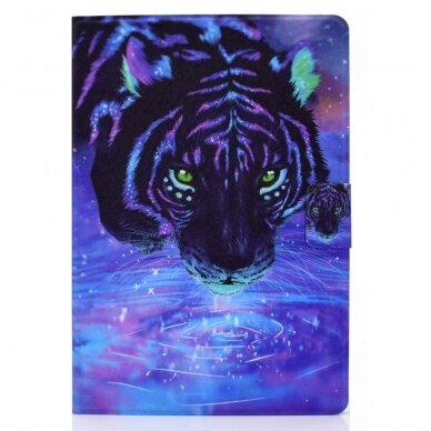 iPad 10.2 (7th / 8th / 9th Gen) Tracy fashion dėklas Colorful Tiger 3